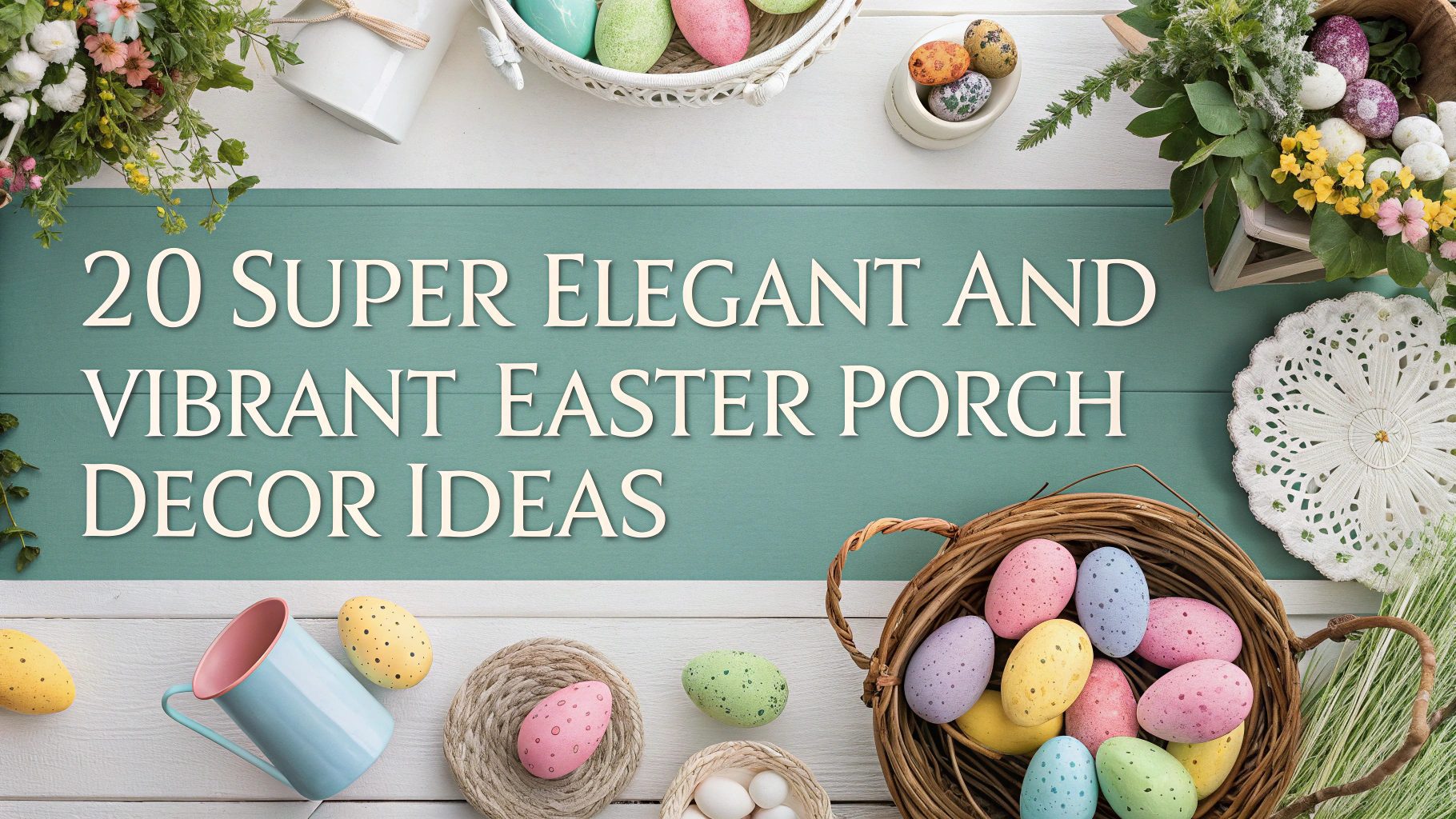 20 Super Elegant And Vibrant Easter Porch Decor Ideas