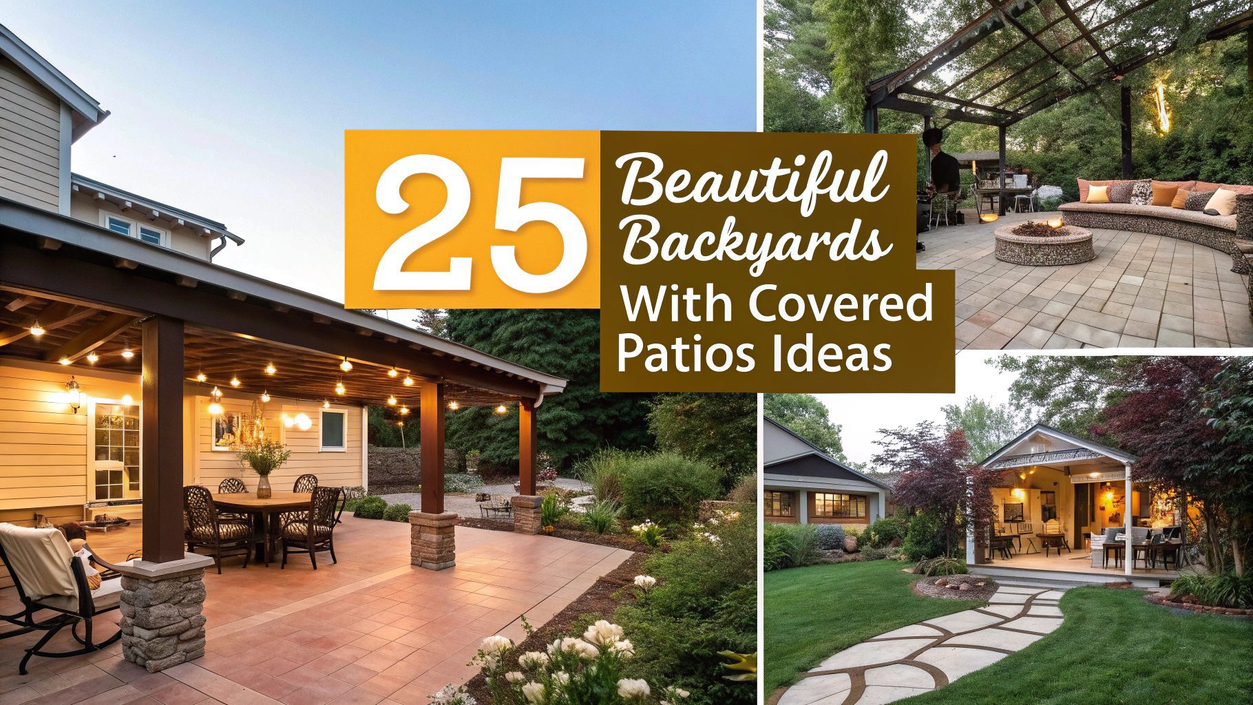 25 Beautiful Backyards With Covered Patios Ideas