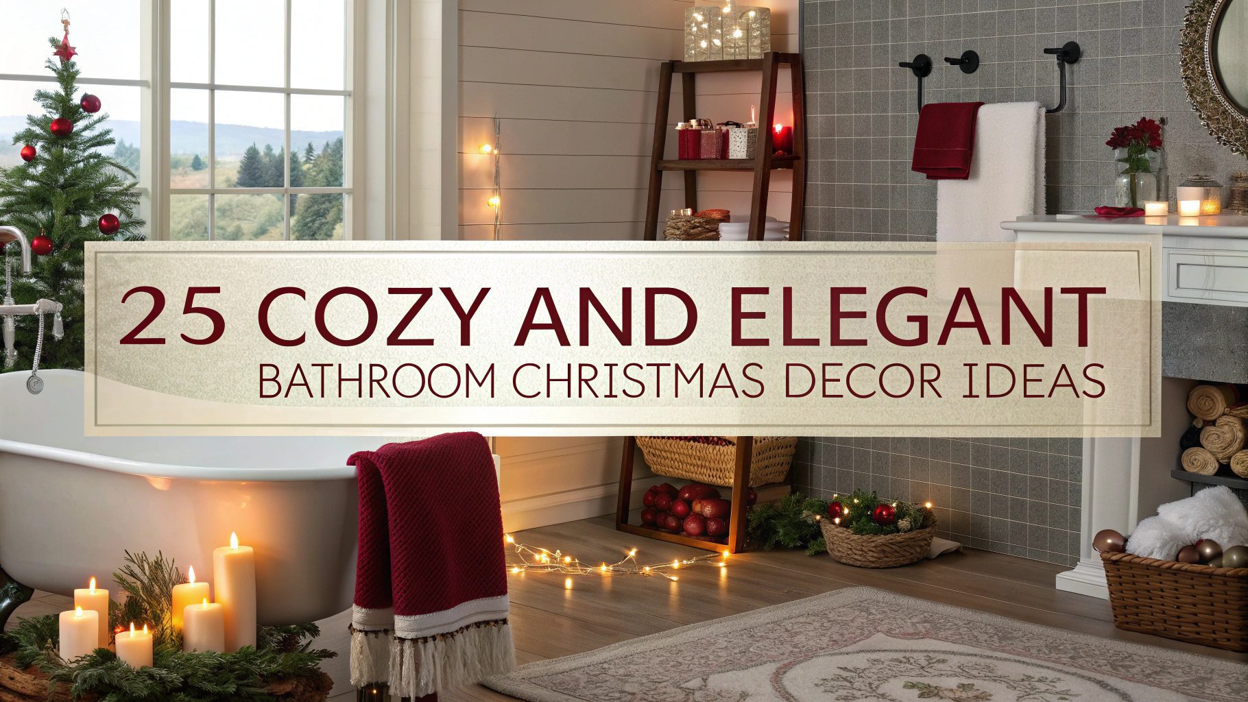 25 Cozy And Elegant Bathroom Christmas Decor Ideas
