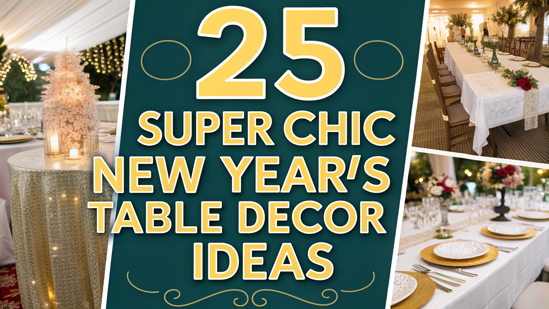 25 Super Chic New Years Table Decor Ideas