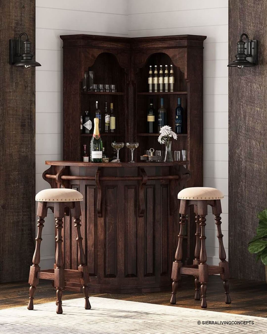 26 Jaw-Dropping Dry Bar Walls for 2025 24 Classic Wooden Curves