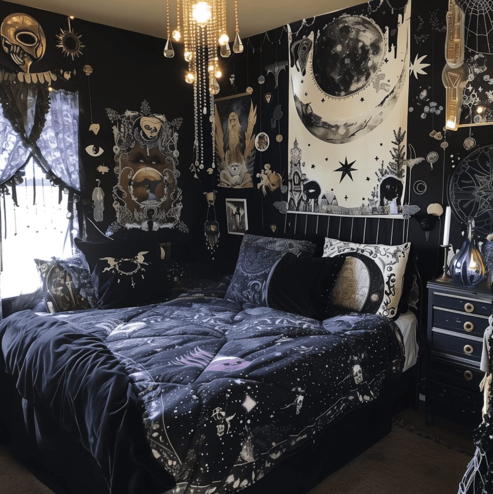 20 Jaw-Dropping 90s Whimsy Goth Bedroom Ideas 2025 20 Spellbinding Astral Realm