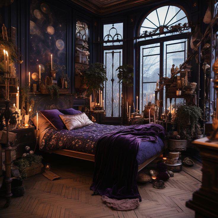 20 Jaw-Dropping 90s Whimsy Goth Bedroom Ideas 2025 3 Celestial Wonder - Gothic Home Decor