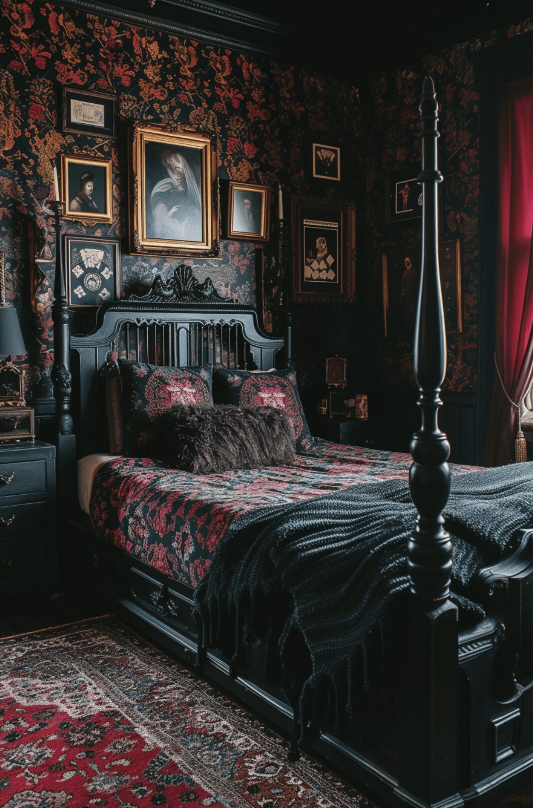 20 Jaw-Dropping 90s Whimsy Goth Bedroom Ideas 2025 7 Darkly Romantic Chamber