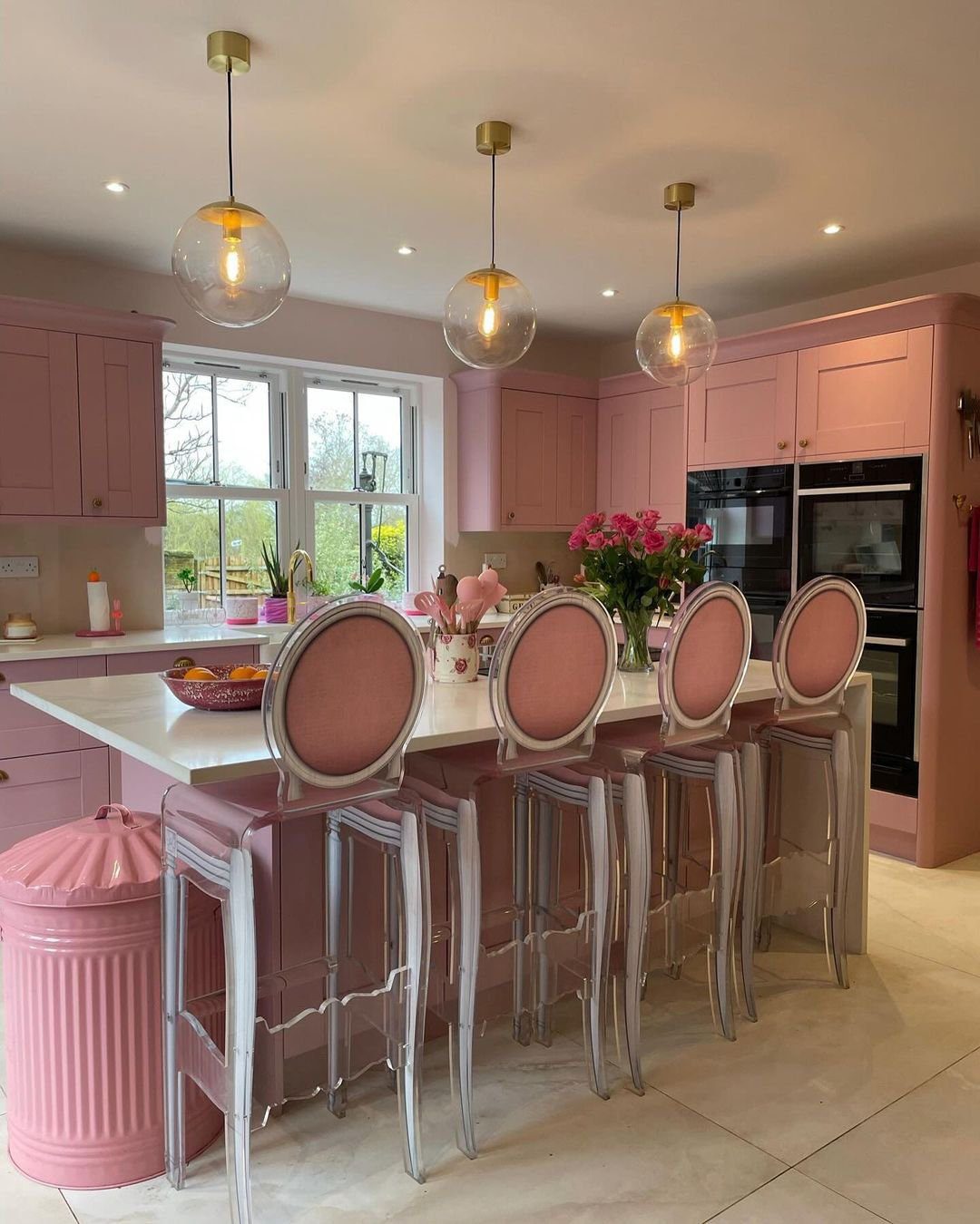 Stunning Pink Kitchens That Will Blow Your Mind in 2025 22 Monochromatic Chic with Pops of Pink