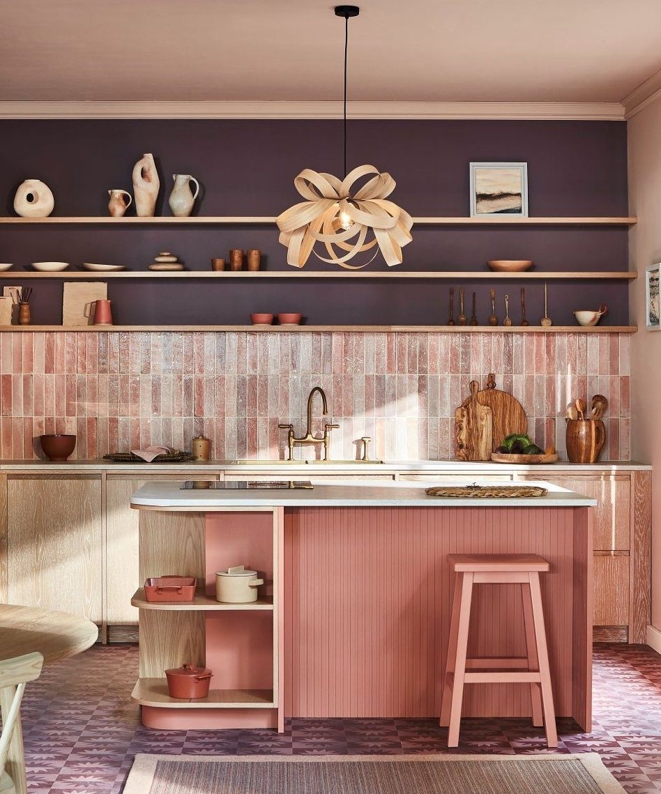 Stunning Pink Kitchens That Will Blow Your Mind in 2025 25 Earthy Elegance with Muted Pink Tones