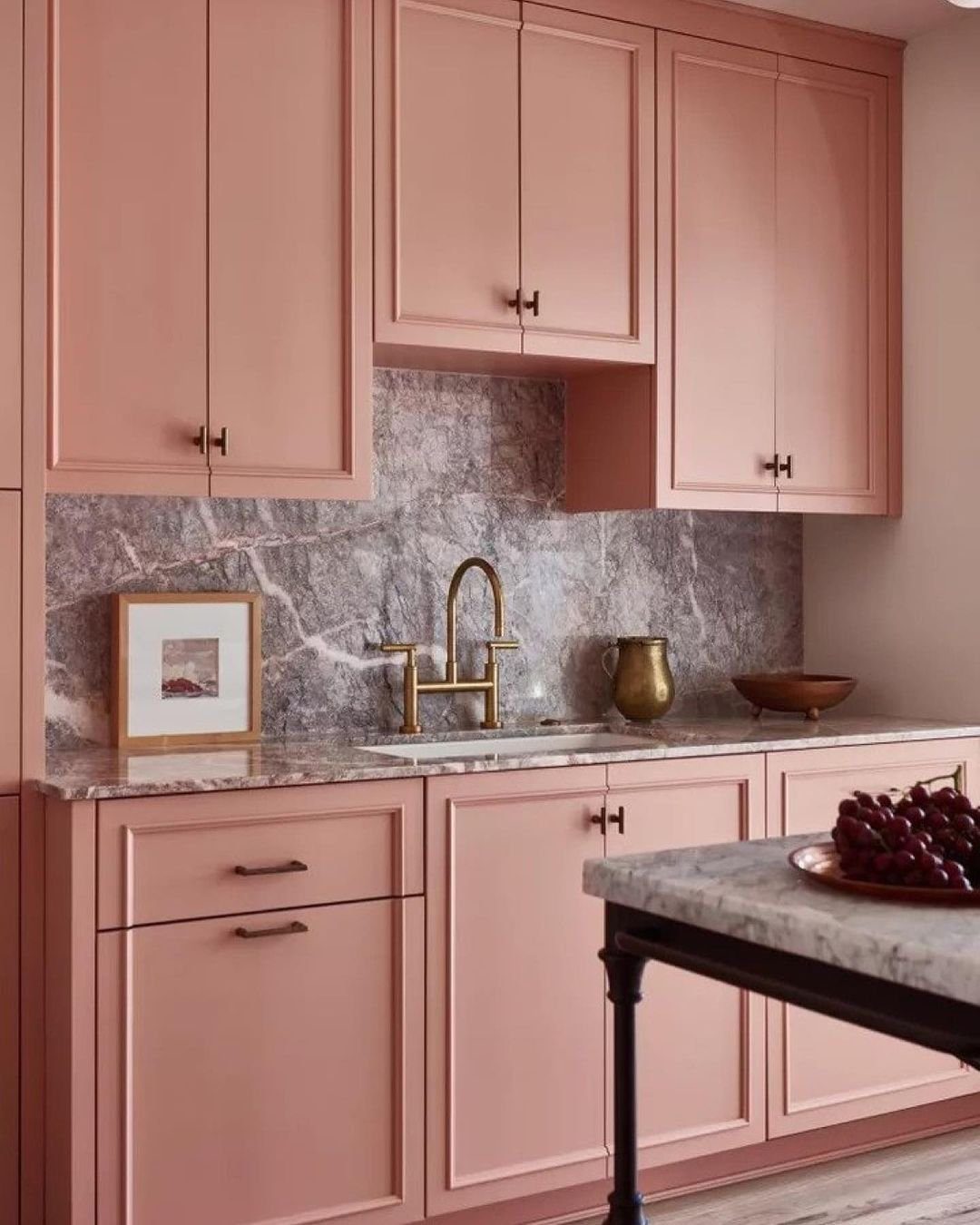 Stunning Pink Kitchens That Will Blow Your Mind in 2025 26 Refined Rose Tones with Marble Grace