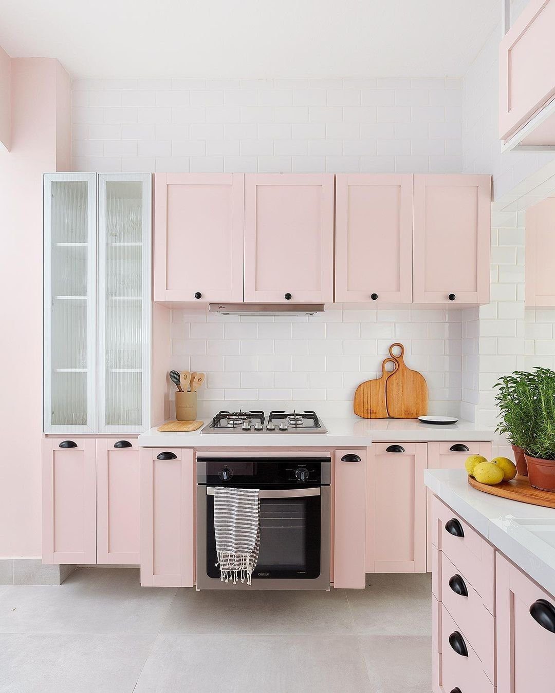 Stunning Pink Kitchens That Will Blow Your Mind in 2025 32 Simplicity in Blush: Modern Minimalism Meets Pastel