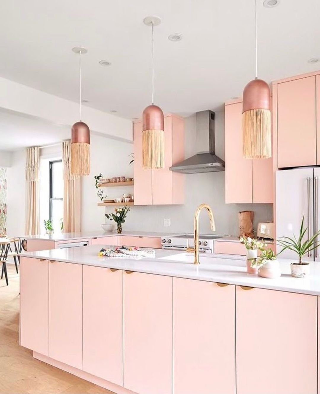 Stunning Pink Kitchens That Will Blow Your Mind in 2025 33 Bohemian Rhapsody in Rose: Textured Elegance