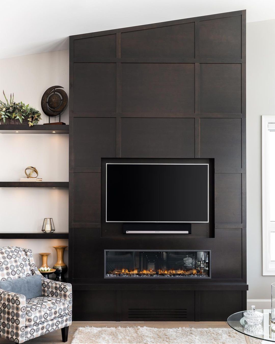 Modern Monolith with Ambient Shelves