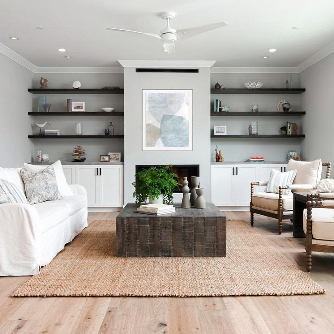 Transitional Elegance with Open Shelving