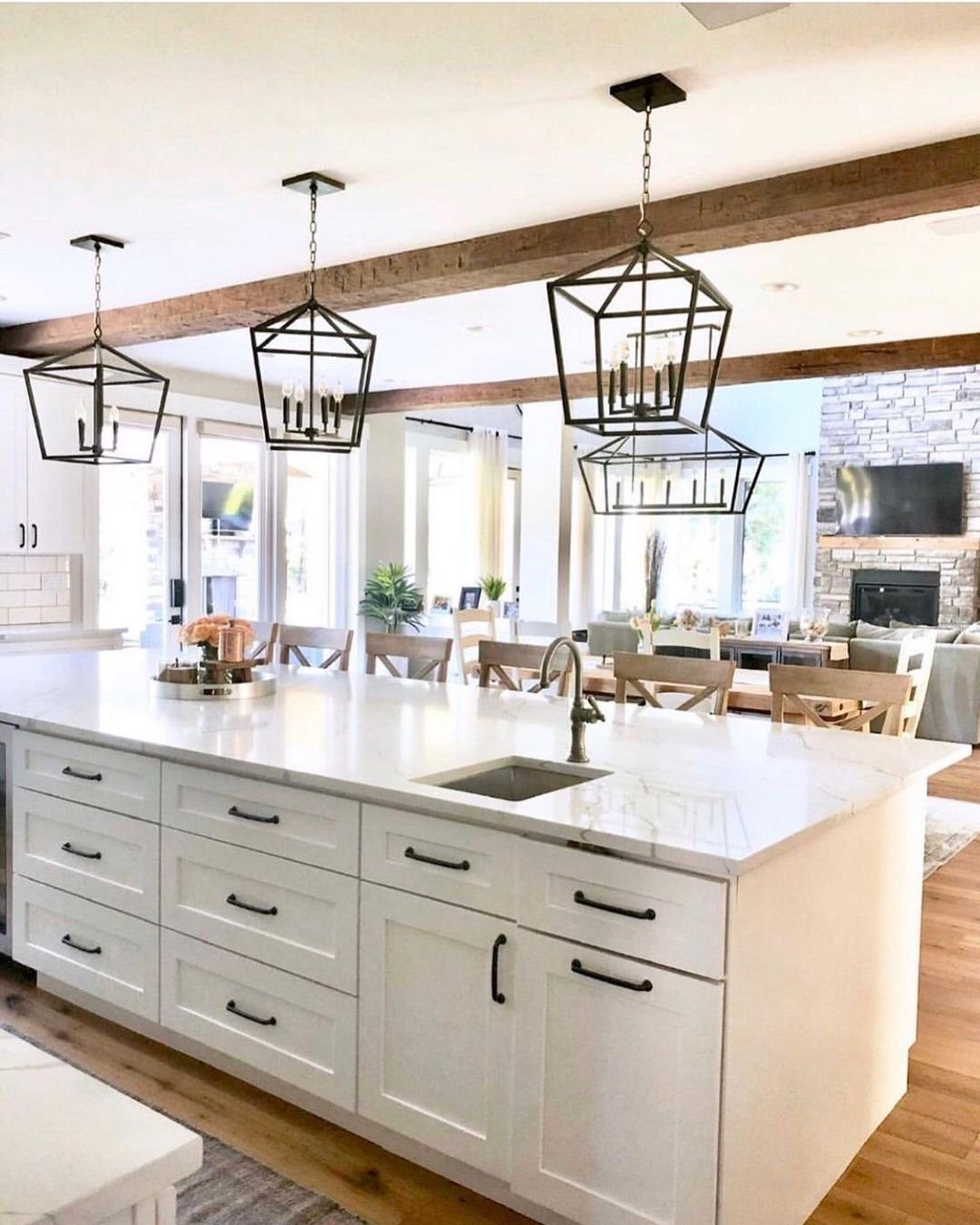 Rustic Elegance with Exposed Faux Wood Beams