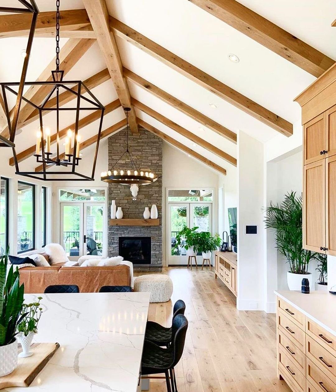Elegant A-frame with Refined Beams