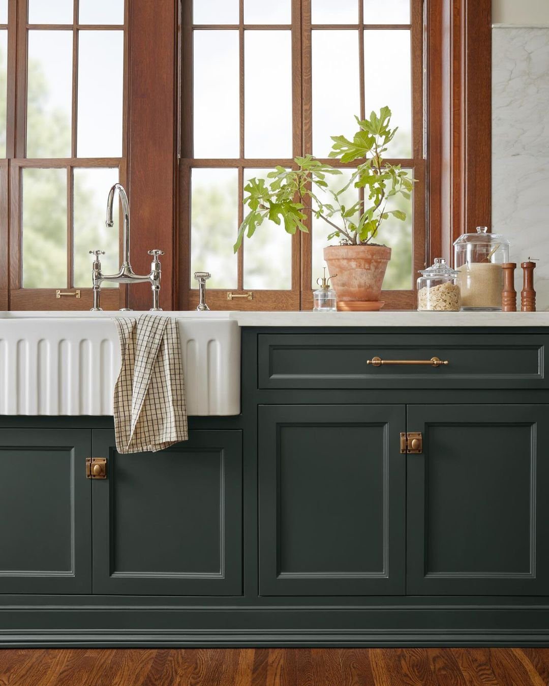 Stunning Partial Overlay Cabinet Ideas for 2025 17 Elegant Dark Green