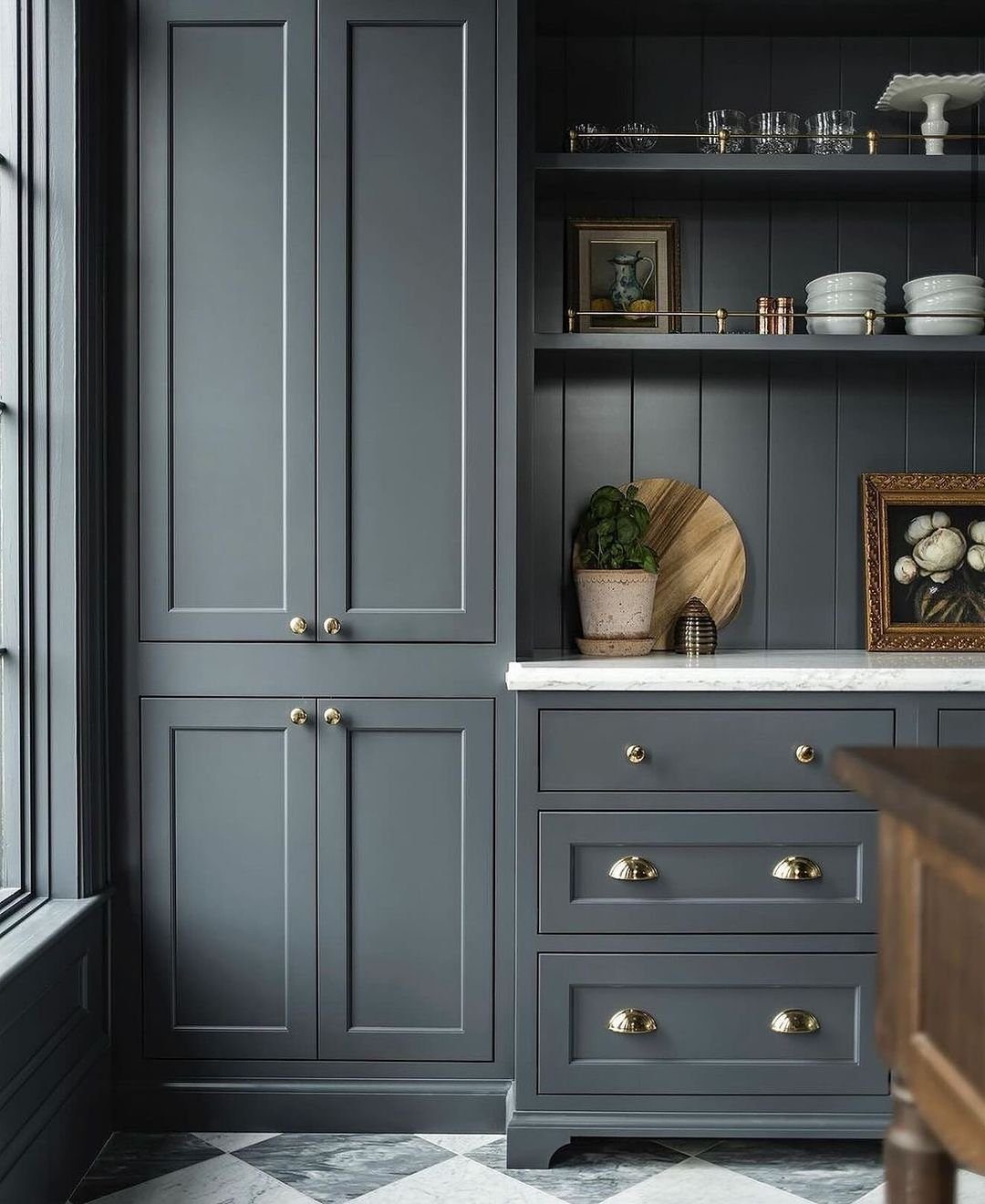 Stunning Partial Overlay Cabinet Ideas for 2025 36 Dramatic Contrast in Dark Tones