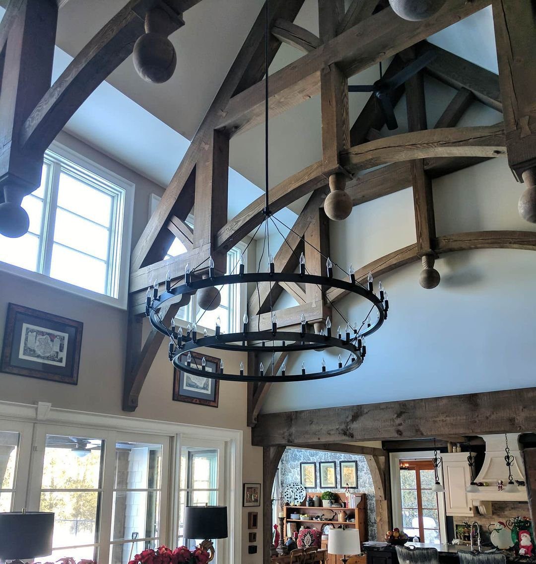 30 Jaw-Dropping Cathedral Ceiling Designs for 2025 2 Rustic Cathedral Ceiling with Exposed Beams