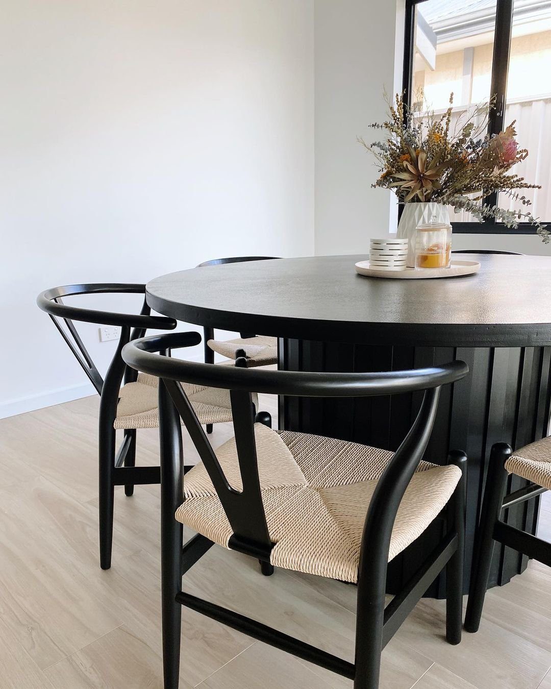 35 Stunning Round Table Decor Ideas for 2025 14 Modern Monochrome Elegance