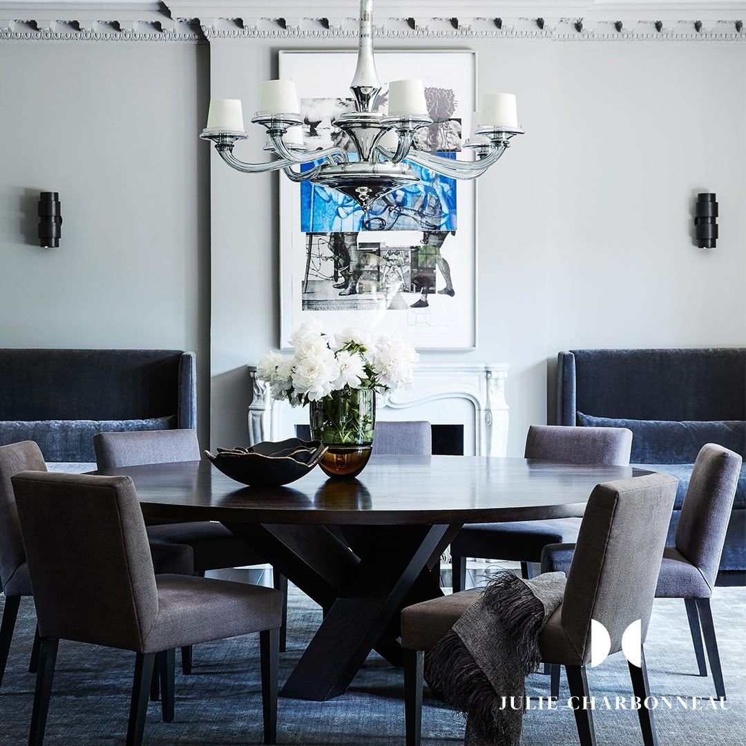 35 Stunning Round Table Decor Ideas for 2025 16 Artistic Contrast and Elegance