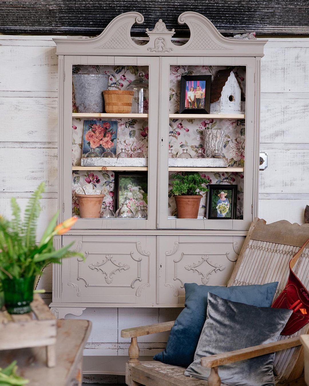 31 Jaw-Dropping China Cabinet Transformations for 2025 27 Vintage Floral Display Cabinet