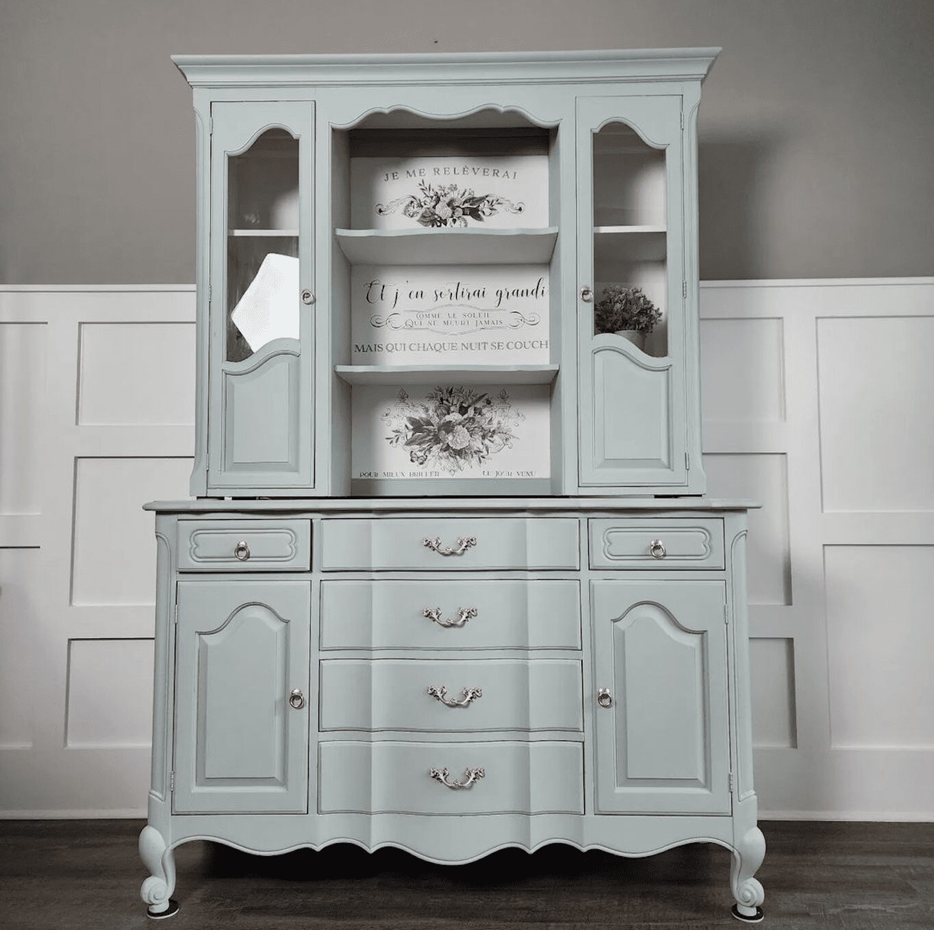 31 Jaw-Dropping China Cabinet Transformations for 2025 29 French Countryside Elegance