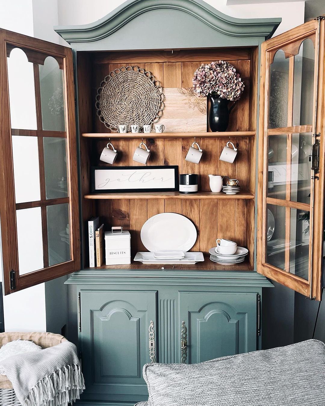 31 Jaw-Dropping China Cabinet Transformations for 2025 3 Rustic Charm Dining Room Accent - Best Repurposed China Cabinet Ideas