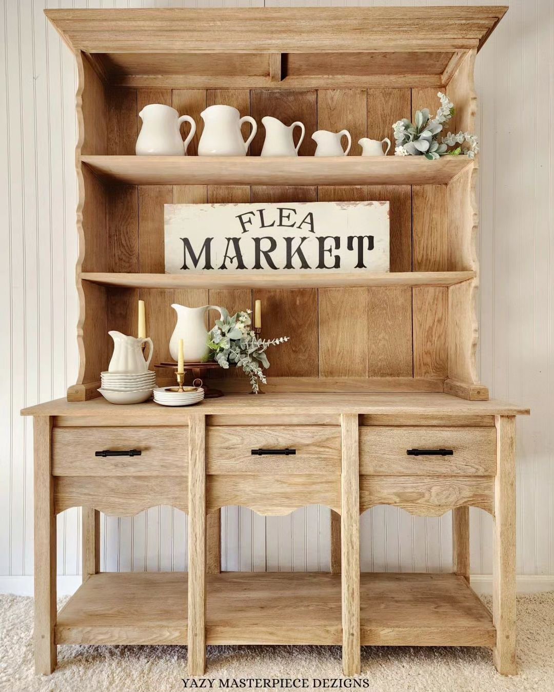31 Jaw-Dropping China Cabinet Transformations for 2025 5 Rustic Market Style Hutch
