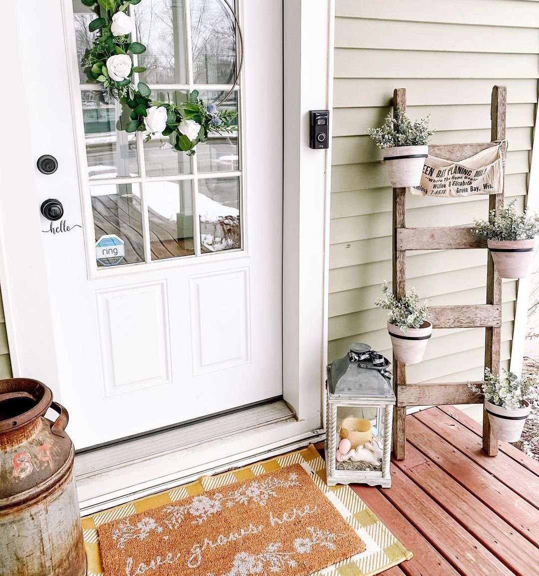 Simple Serenity with Ladder Plant Stand