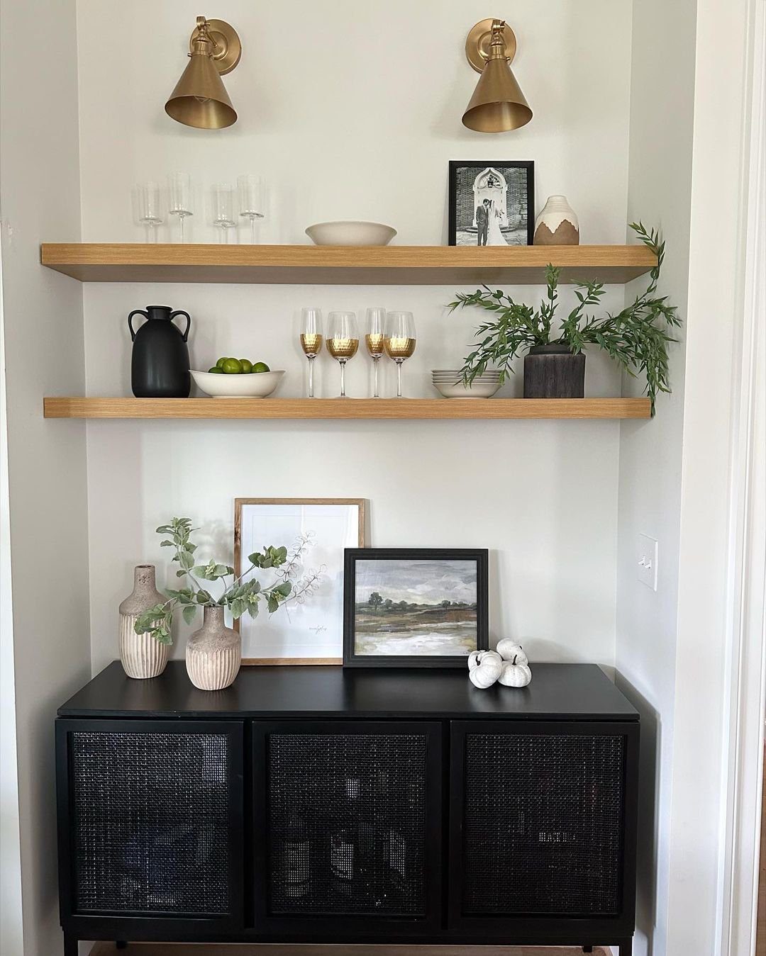 25 Stunning Floating Shelves That Wow in 2025 19 Modern Elegance with Floating Shelves