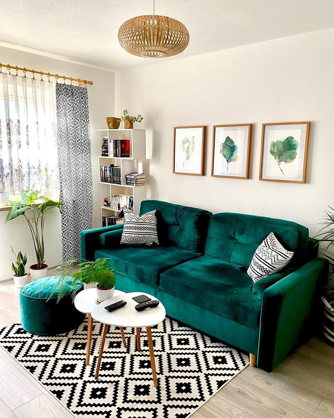 Balance Green with Monochrome and Natural Elements