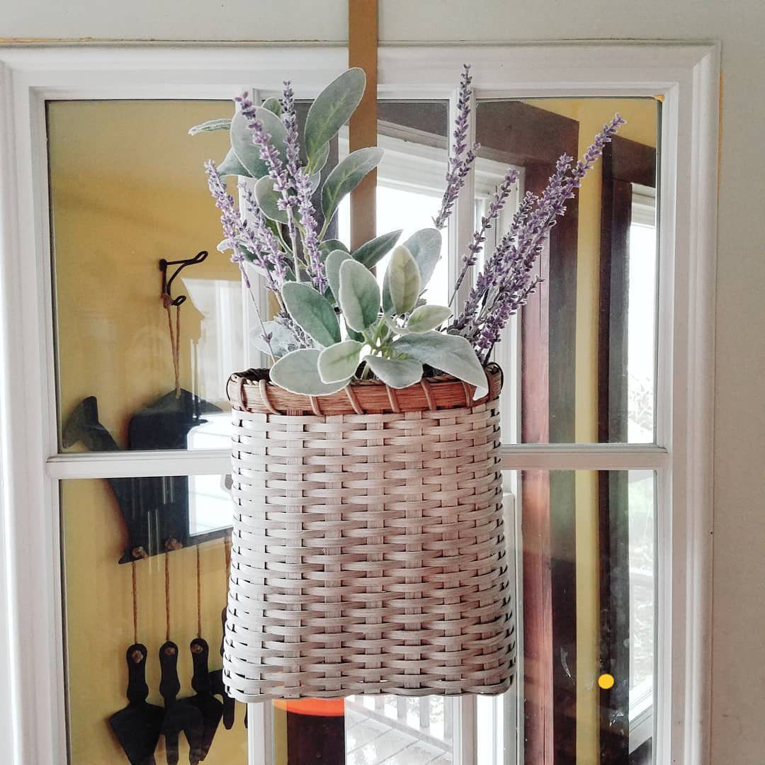 25 Stunning Door Baskets That'll Make Jaws Drop in 2025 13 Simple Lavender and Lamb's Ear Door Basket