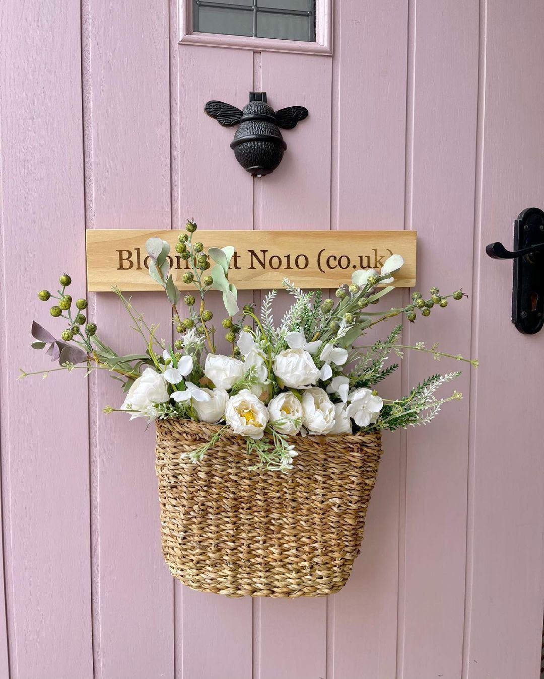 25 Stunning Door Baskets That'll Make Jaws Drop in 2025 17 Elegant White Peony and Greenery Door Basket