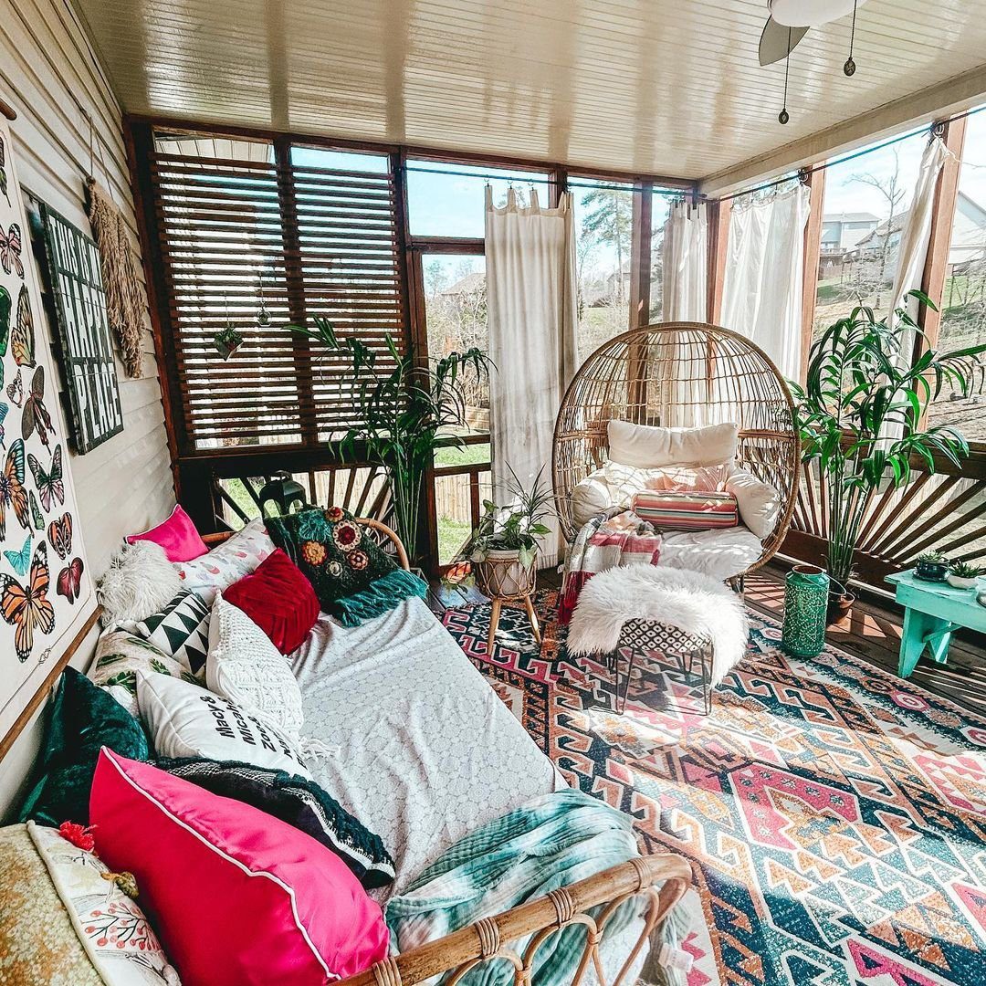 Jaw-Dropping Egg Chairs That'll Transform Your Home 2025 19 Boho Sunroom Egg Chair Retreat