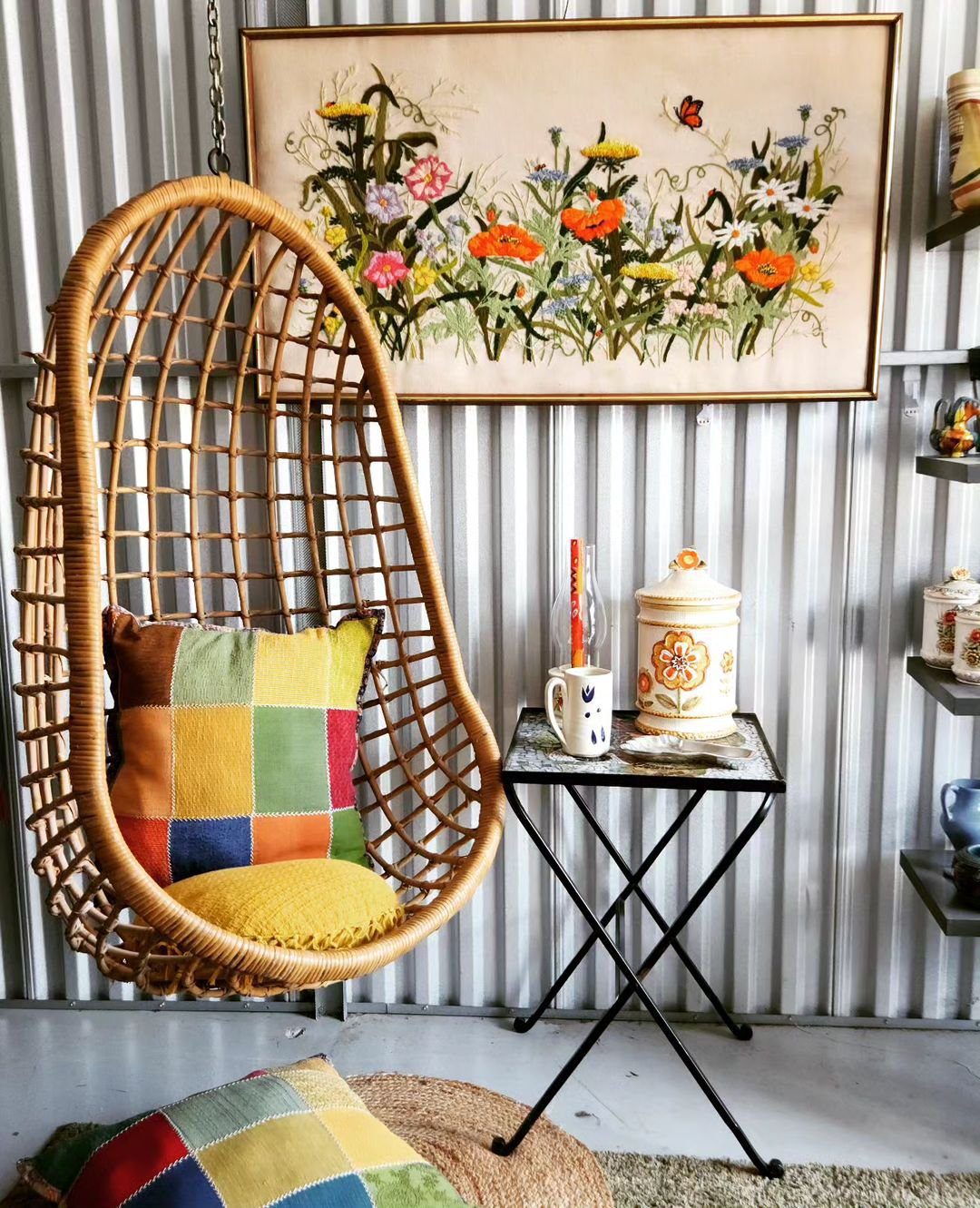 Jaw-Dropping Egg Chairs That'll Transform Your Home 2025 6 Retro Boho Egg Chair Corner