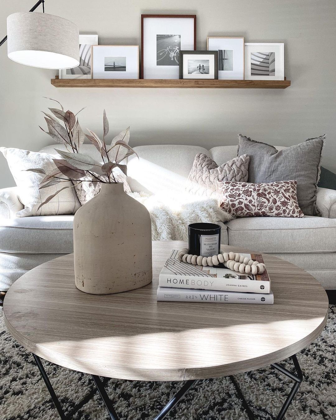 Stunning Picture Ledge Ideas That Wow in 2025! 6 Minimalist Living Room with Monochrome Picture Ledge Display