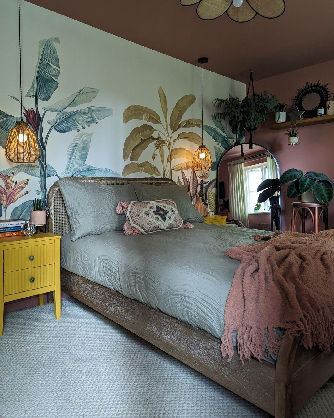 Bohemian Pendant Lights for a Tropical Bedroom Retreat