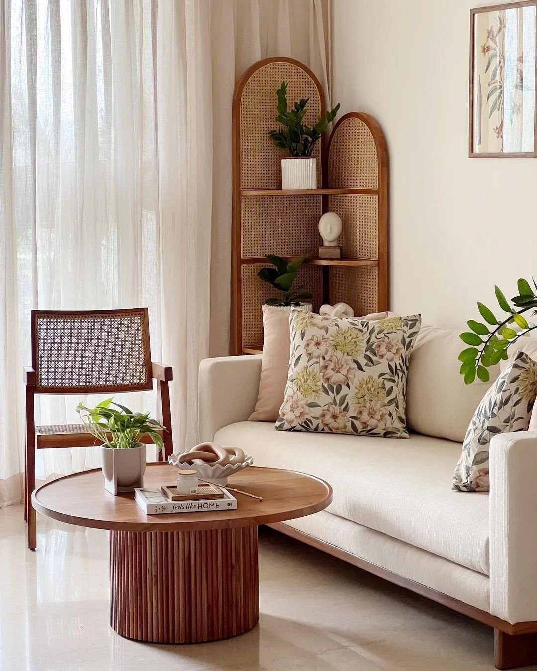 25 Jaw-Dropping Corner Decor Hacks for 2025! 13 Elegant Corner with Rattan and Floral Accents