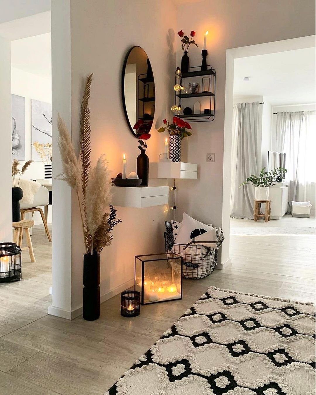25 Jaw-Dropping Corner Decor Hacks for 2025! 4 Elegant Candle Lit Corner with Floating Shelves