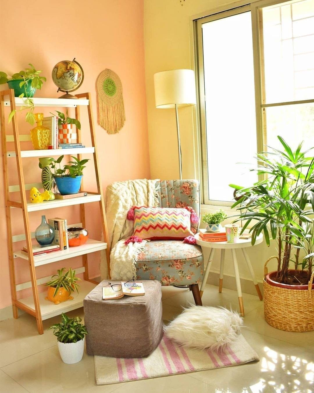 25 Jaw-Dropping Corner Decor Hacks for 2025! 6 Vibrant Reading Corner with Colorful Accents