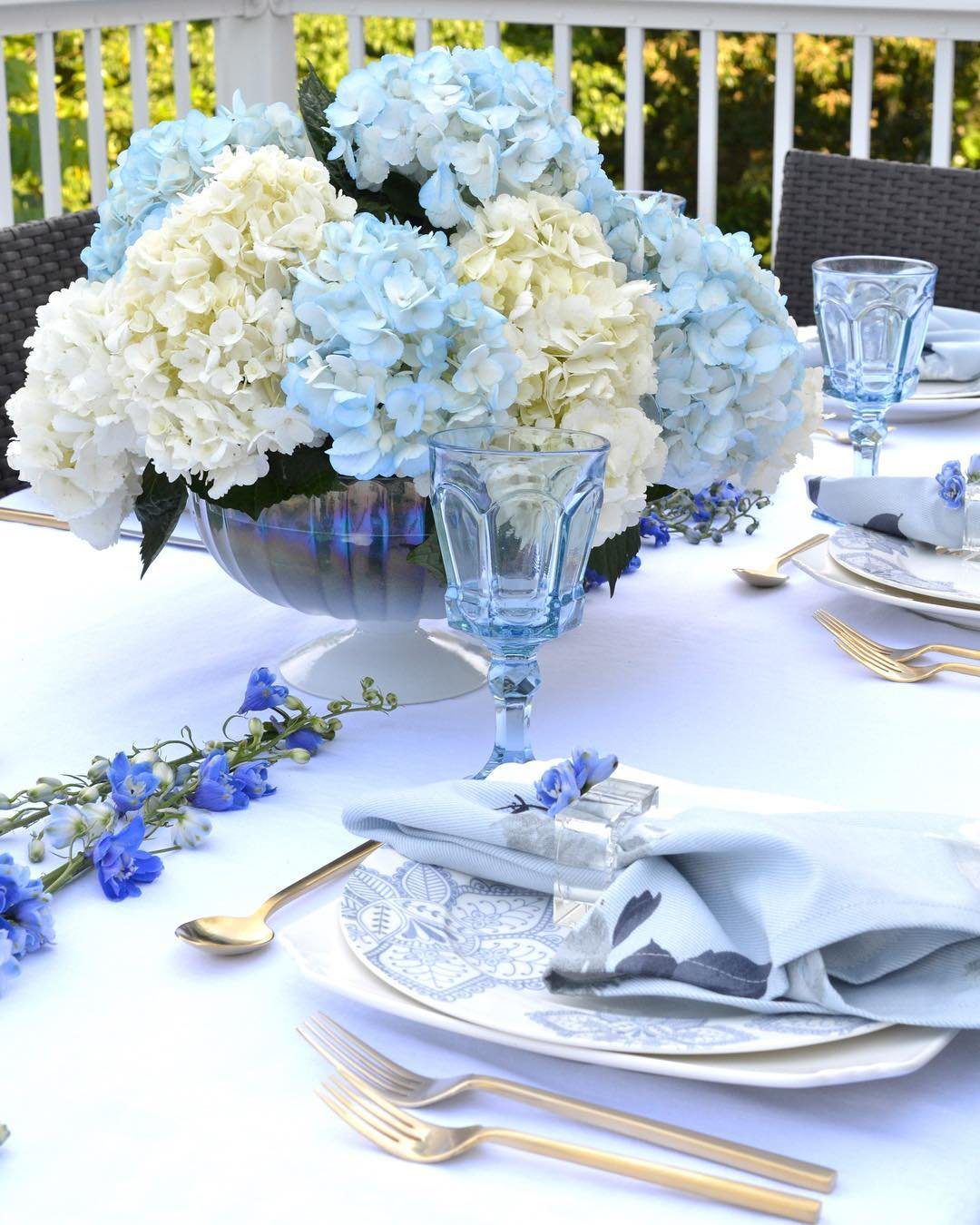 Stunning Blue Centerpieces That Will Blow Your Mind 2025 3 Soft Blue and White Hydrangea Centerpiec