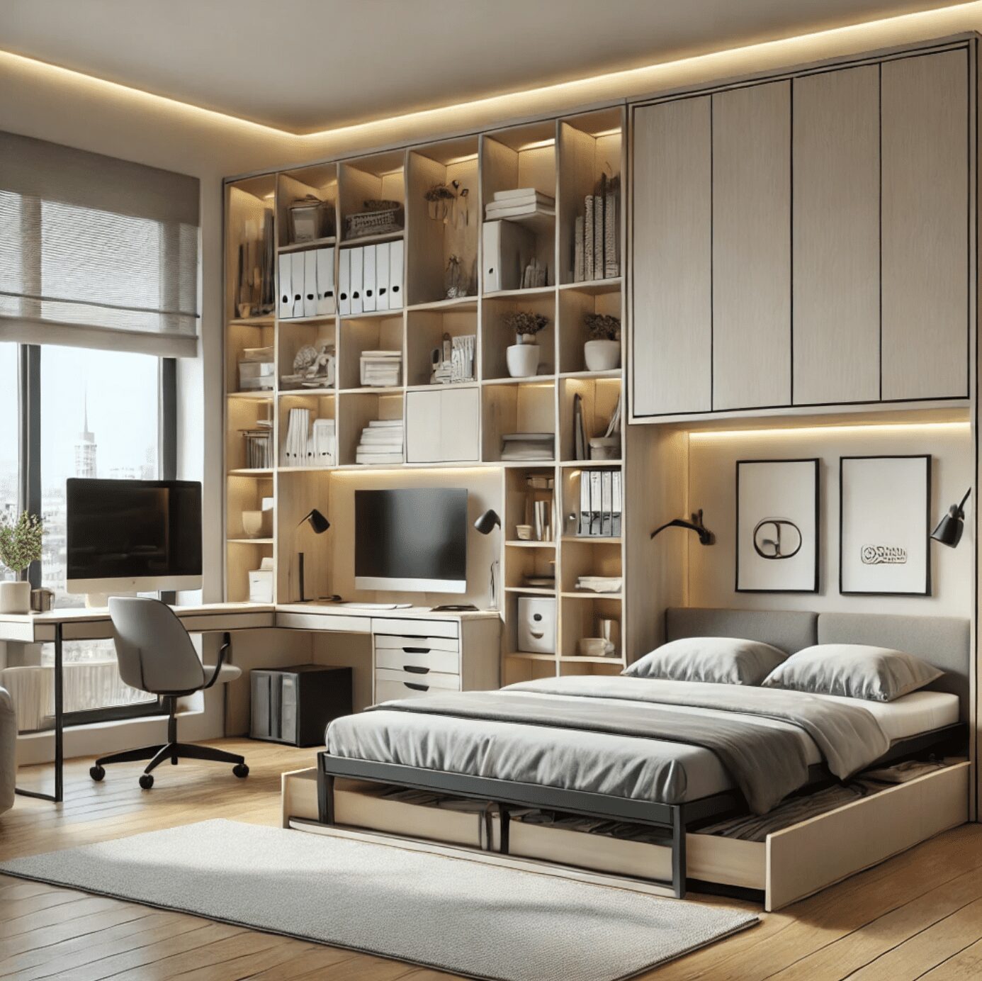 Stunning Home Office Hacks Designers Swear By (2025) 5 Brenda Tringali: Invest in a Murphy Bed for Flexibility