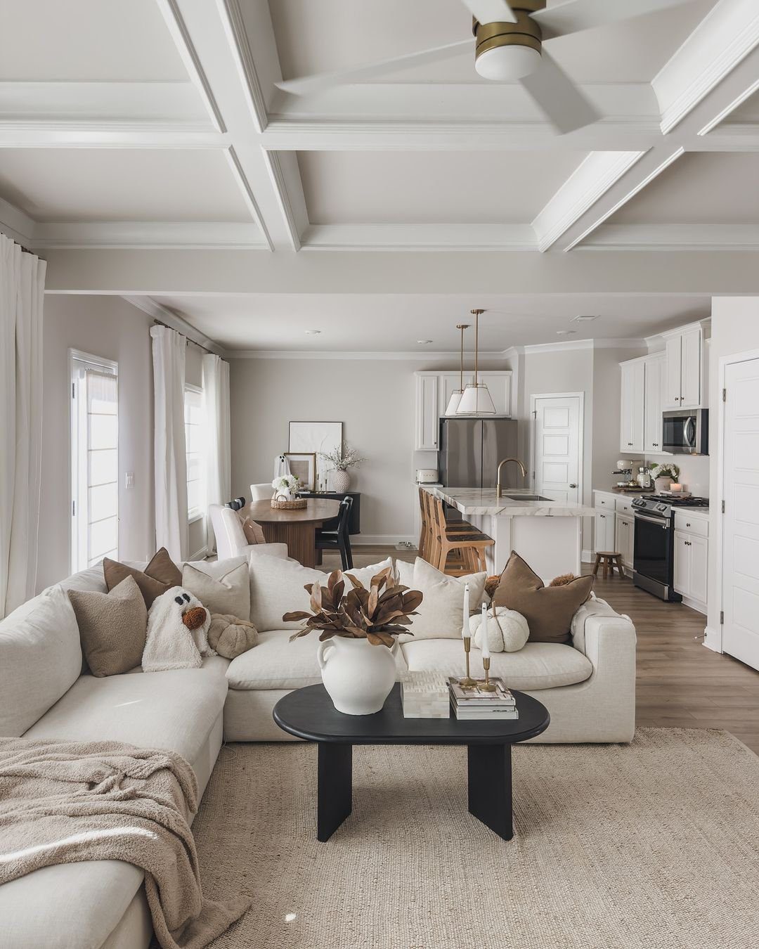 25 Jaw-Dropping Coffered Ceiling Ideas for 2025 18 Modern Comfort with Earthy Tones