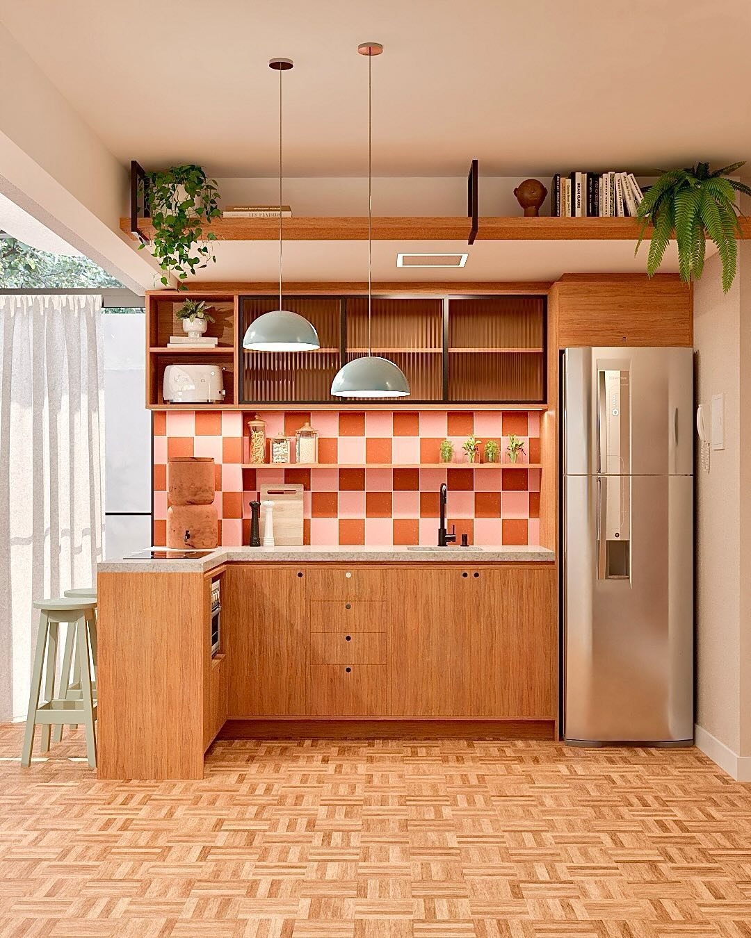 25 Mind-Blowing Dopamine Decor Kitchen Hacks for 2025 12 Retro Checkerboard For Cozy Charm
