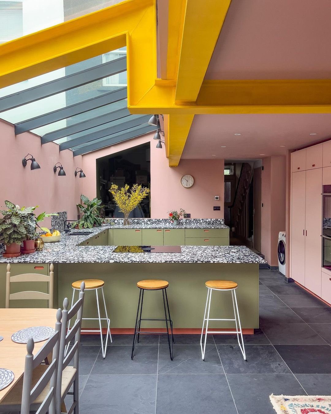 25 Mind-Blowing Dopamine Decor Kitchen Hacks for 2025 18 Bold Color Accents With Terrazzo Charm