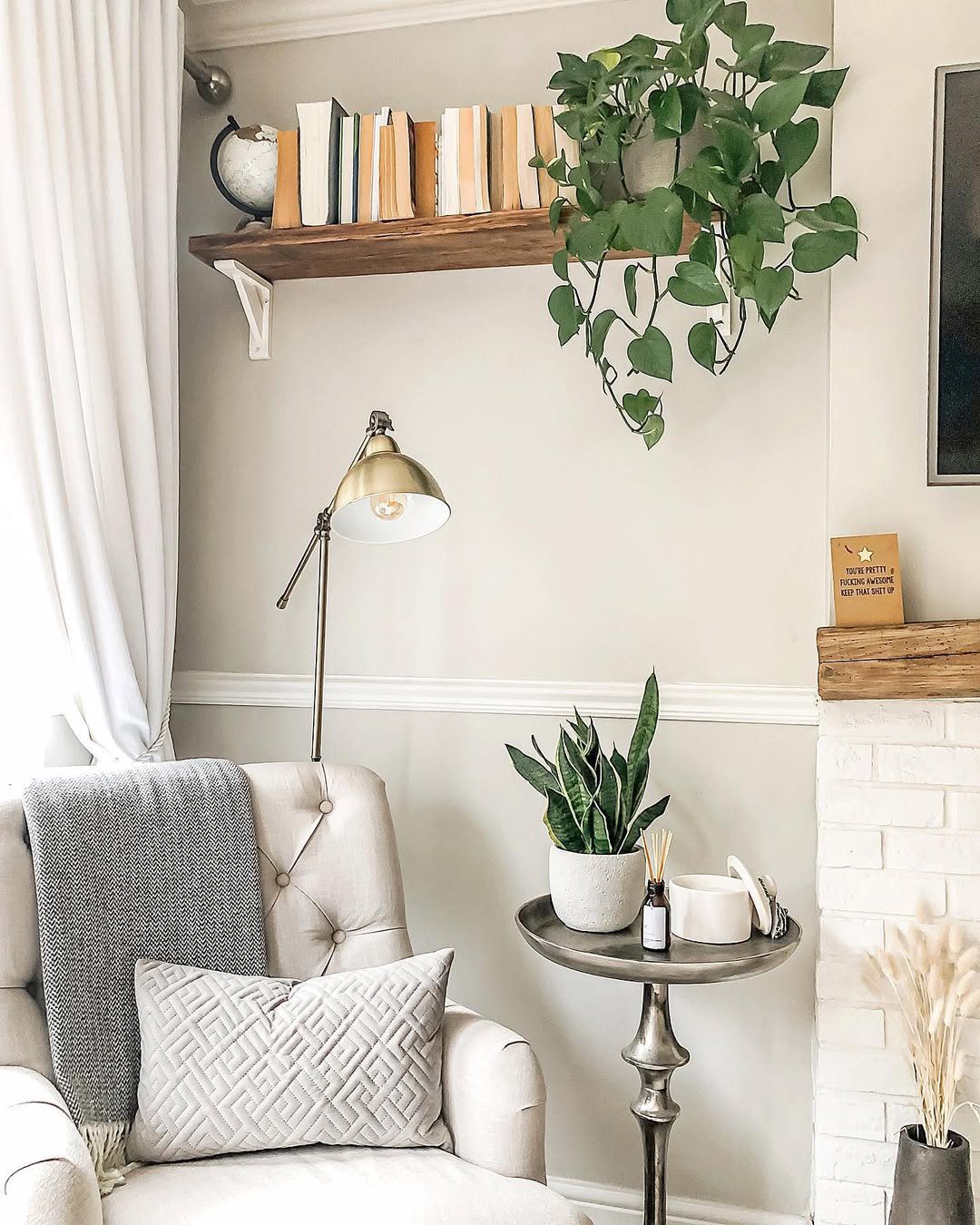 Serene Neutrals With Greenery Touches