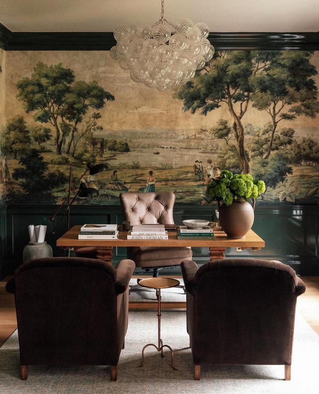 Jaw-Dropping Modern Office Ideas for 2025! 8 Statement Murals With Rich Elegance