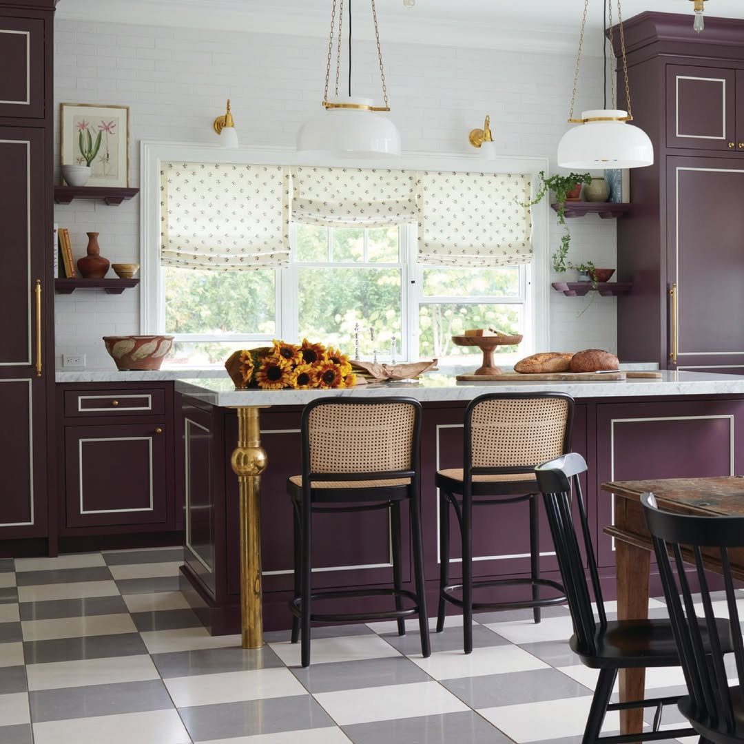 Deep Plum Elegance With Gold Accents