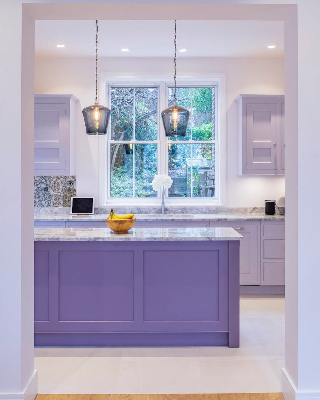 Bold Purple Island With Elegant Balance