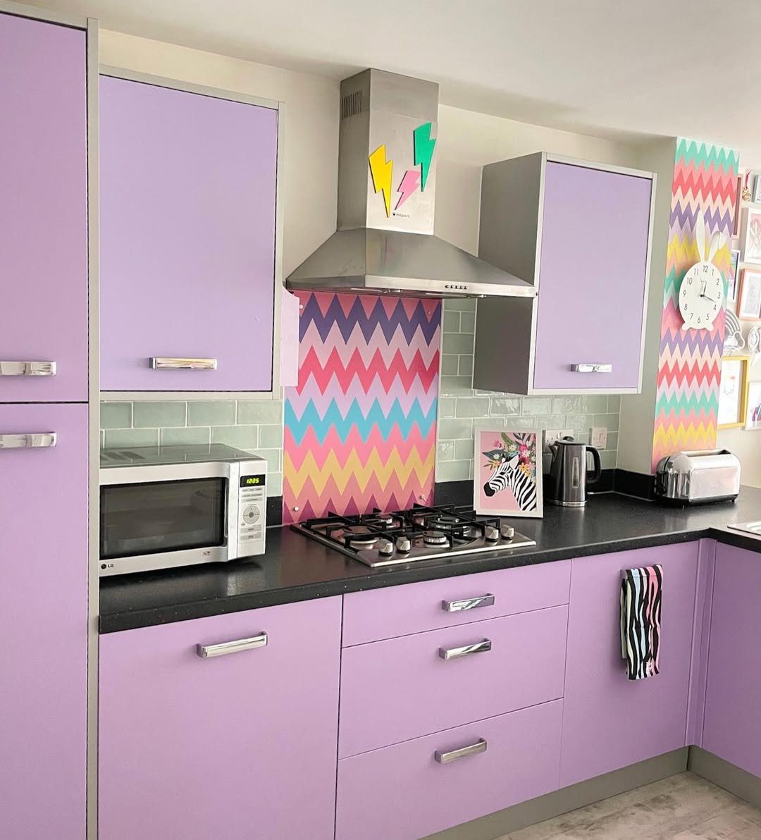 Playful Purple With Retro Patterns