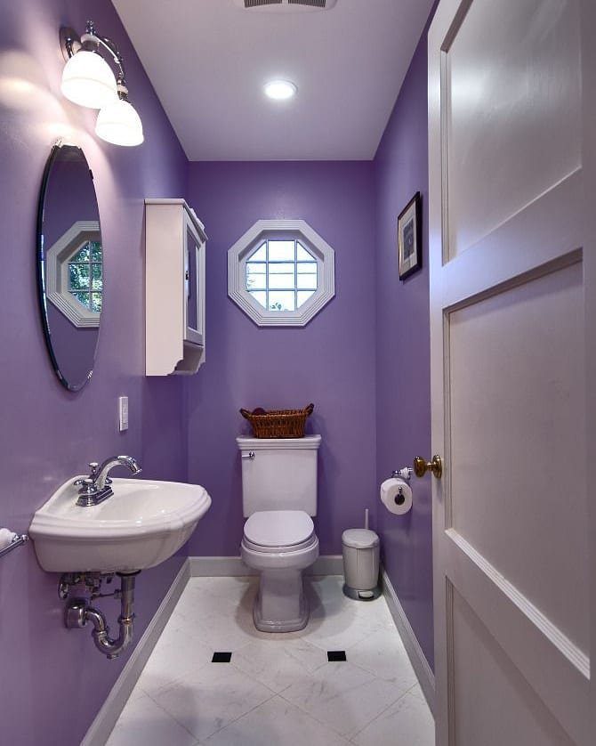 Jaw-Dropping Purple Bathroom Trends for 2025 12 Vibrant Purple With Crisp White Contrast
