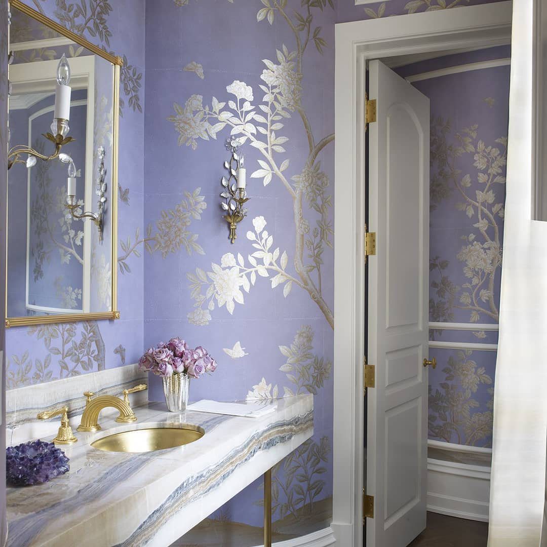 Jaw-Dropping Purple Bathroom Trends for 2025 13 Elegant Lavender With Gold Accents